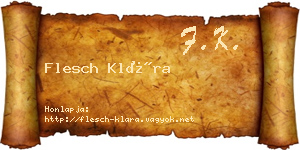 Flesch Klára névjegykártya